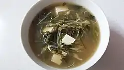 Dallae-doenjang-guk (soybean paste soup with wild chives)