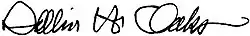 Signature of Dallin H. Oaks