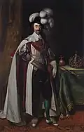 Charles I depicted with the Tudor Crown, 1633