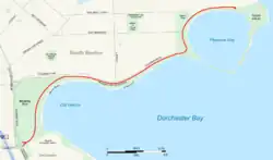 May of South Boston with Day Boulevard highlighted in red