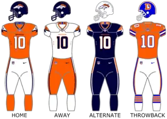Denver Broncos uniforms