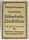 Unsellable matchbox for employees of the "Deutsche Bundesbahn" (German Federal Railway)