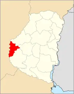 Location of Diamante Department within Entre Ríos Province