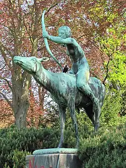Diana on a doe (1910) by Georg Wrba