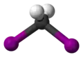 Ball and stick model of diiodomethane