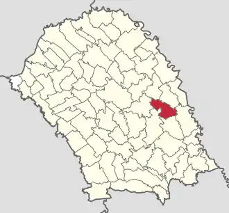 Location in Botoșani County