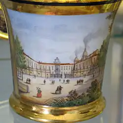 Detail of Villa Ginori, from a tea service with views of Florence