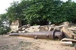 A 24&nbsp;cm L/35 fortress gun in Dongguan China.