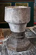 The baptismal font.