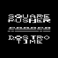 The cover for Squarepusher's sixteenth studio album, Dostrotime. Features a black background with glitchy text reading "SQUAREPUSHER. DOSTROTIME"