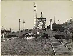 The shoot-the-chute ride at Dreamland, in Coney Island, c. 1905
