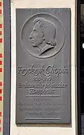 Plaque, Dresden, Saxony, where Chopin stayed 1835