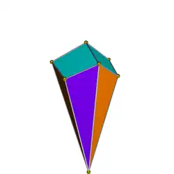Dual of triangular cupola