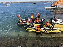 Dublin Civil Defence RHIB crews assisting at the Leinster Sea Swim