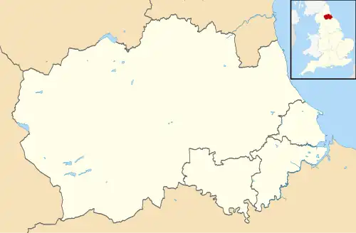 Maps of castles in England by county: B–K is located in County Durham