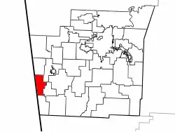 Location of Dutch Mills Township in Washington County