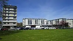 View of the Montjoyeux shopping center, allée Jacques Duthoo, Tours
