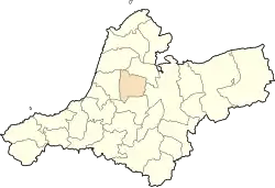 Location of El Malah within Aïn Témouchent province