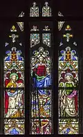 Stained glass in the west window