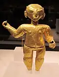 Standing figure; 1st century BCE-1st century CE; emossed gold; height: 22.9&nbsp;cm (9 in.); Metropolitan Museum of Art