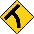 P2-4I T-intersection with a curve (left)