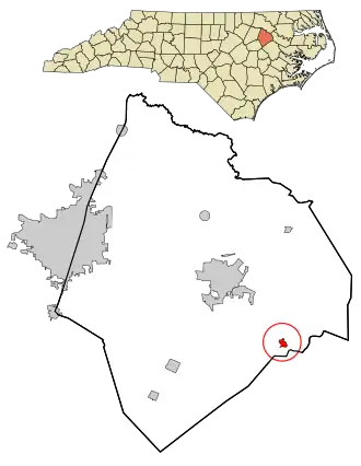 Location in Edgecombe County and the state of North Carolina.