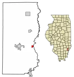 Location of Browns in Edwards County, Illinois.