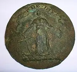 A livery button from a servant's uniform