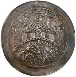 Bracteate of Louis II, Landgrave of Thuringia