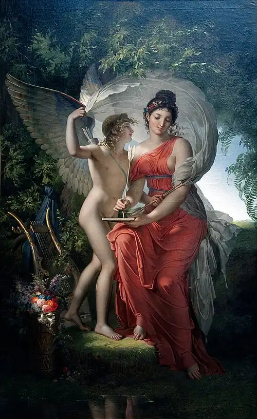 Erato, Muse of Lyrical Poetry by Charles Meynier