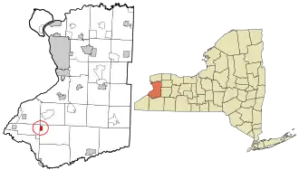 Location in Erie County and the state of New York