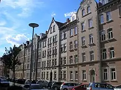 Gründerzeit tenements in Johannesvorstadt district