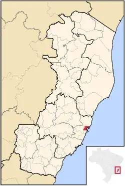 Location in Espírito Santo