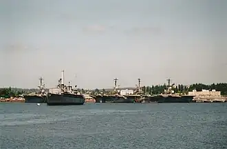 Retired Essex-class carriers in 1989