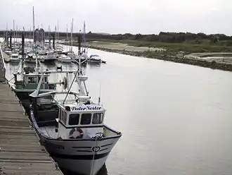 Moorings at the mouth of the Canche River in Étaples