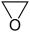 Chemical structure of ethylene oxide