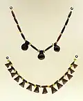Etruria, goldsmiths from the orientalizing period, 7th century BC, gold and amber necklaces, from cerveteri