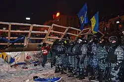 The onset of the storming of barricades