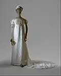 White cotton gown, c. 1804-05