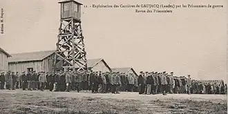 Lining up of the German prisoners of war