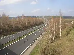 Section of D7 near Brandýsek, completed in 1984.