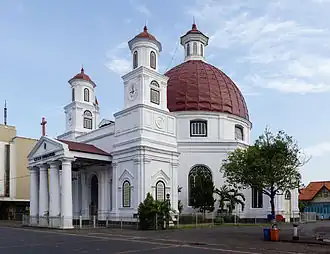 Blenduk Church in Semarang, a church with a colonial architectural style
