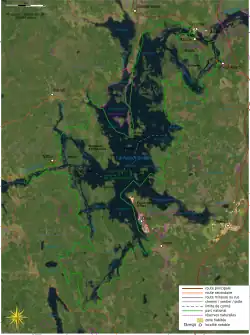 Satellite map of the flood of 7 May 2002.