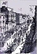 The Grand National Parade of June 24–25, 1874, ink on paper (1874)