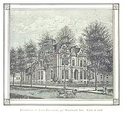 John Pridgeon residence, built in 1868, in 2666 Woodward Avenue.