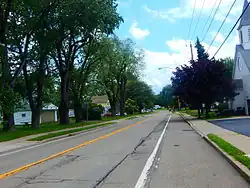 NY&nbsp;249 east through the center of Farnham