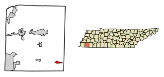 Location of La Grange in Fayette County, Tennessee.