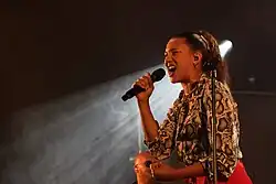 Kitson-Mills with Kimberose at the Festival du bout du monde&nbsp;[fr] in 2019