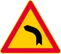 Dangerous curve to left (formerly used )