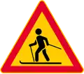 Skiers crossing (formerly used )
